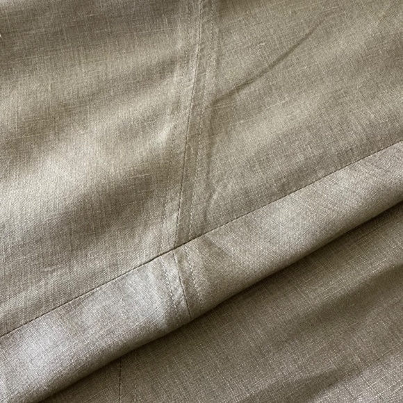 ANN TAYLOR 100% GREEN LINEN DIAGONALLY CONSTRUCTED SKIRT-NWT/SIZE 14 - Picture 8 of 9